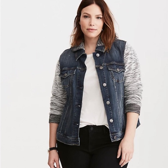 torrid Jackets & Blazers - Denim French Terry Jacket